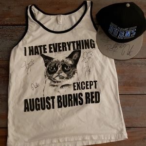 August Burns Red signed tank and hat